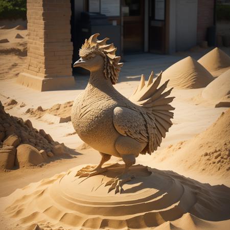 00011-2680192516-a (sandsculpturecd, sand_1.2) rooster, (solo_1.2), standing in sandbeach, , no humans, high quality, masterpiece, realistic, pho.png